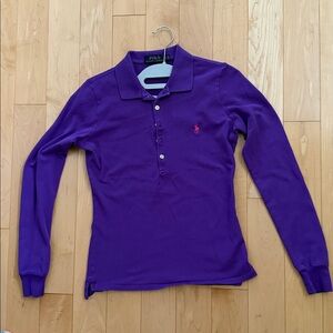 Vibrant Purple long sleeved  POLO Ralph Lauren polo 👕 shirt in EUC